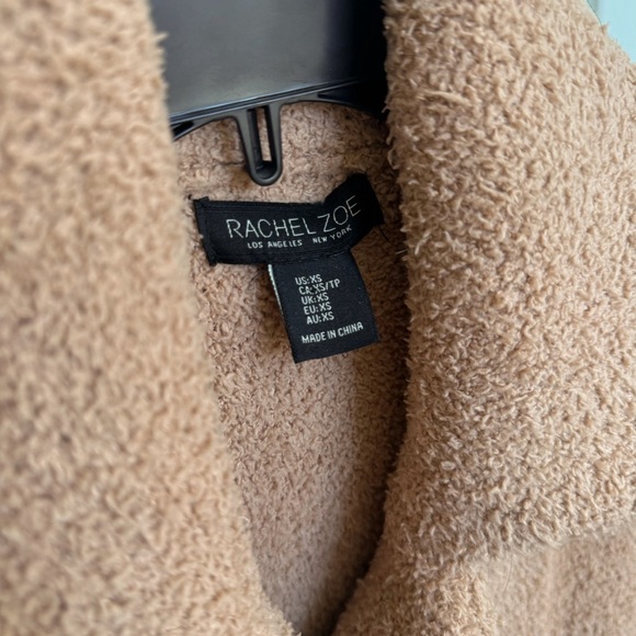 Rachel Zoe Teddy Faux Fur Cozy Jacket in Beige Tan - Picture 5 of 5